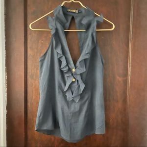 NWOT Sunner Ruffle Halter Top